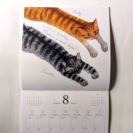 出久根育カレンダー2026「チェコの猫の12ヶ月」