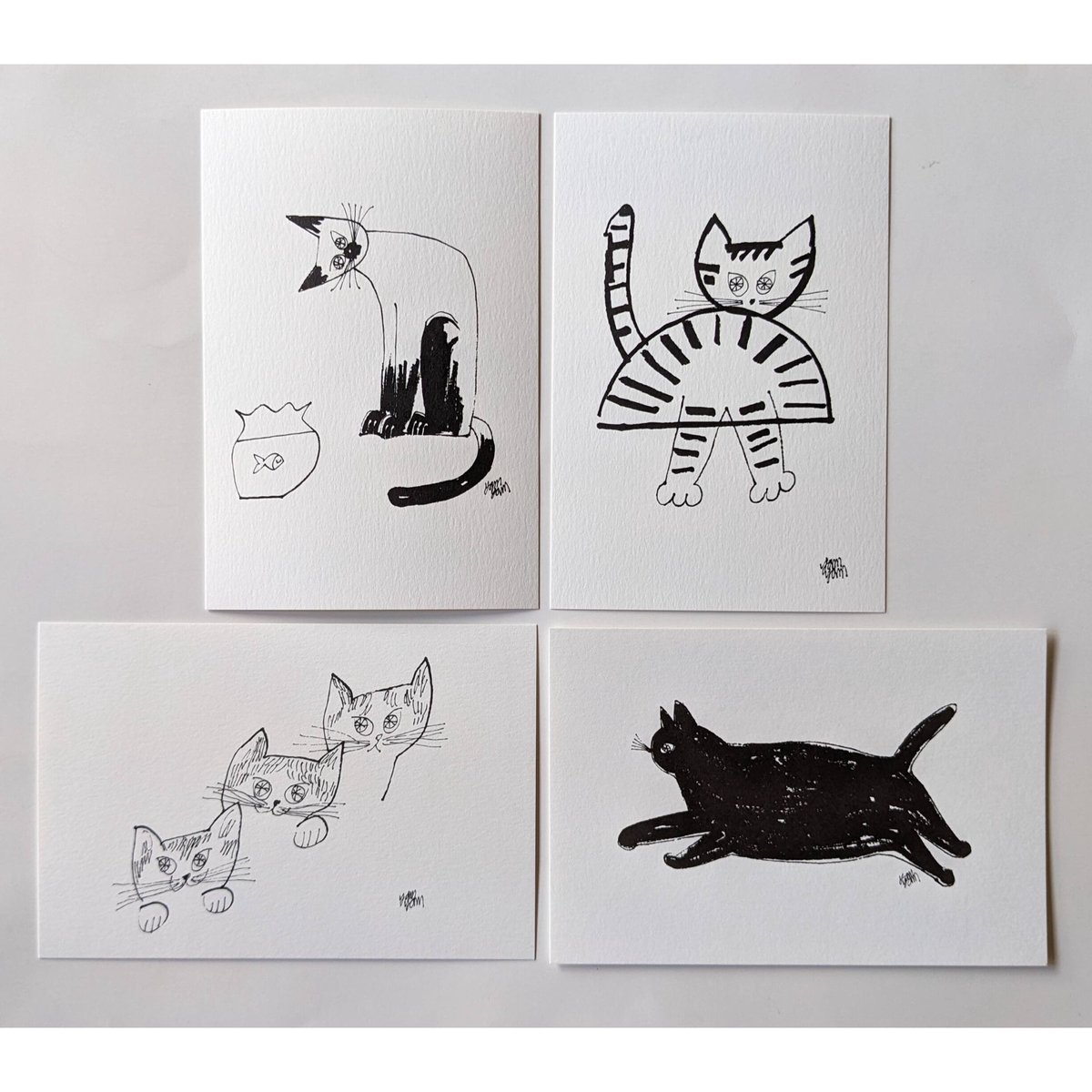 yamyam「cat」ポストカードセットA | nowaki