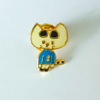 100%ORANGEピンバッジ「ねこのセーター」