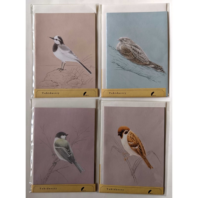 ユカワアツコ：トビダストリーB（ハクセキレイ・ヨタカ