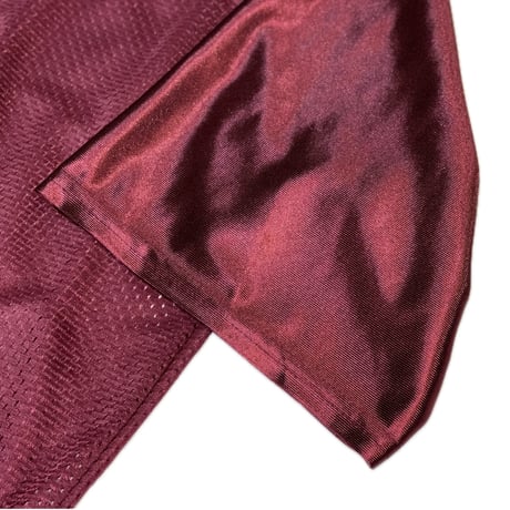 "HC LOGO"-S/S MESH GAME SHIRT BURGUNDY