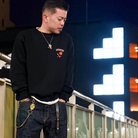 HARDEE "BT"-CREW NECK SWEAT BLACK