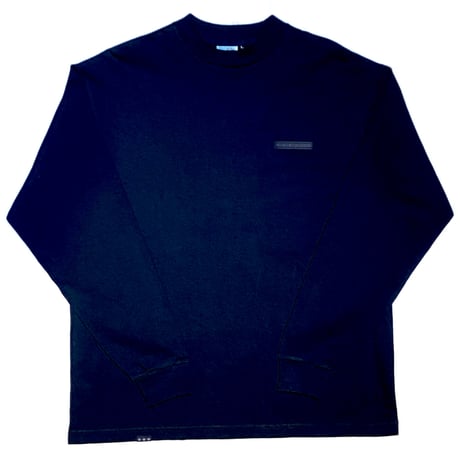 HARDEE "RUBBER TAG"-CREW NECK L/S T-SHIRT BLACK