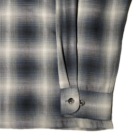 OPEN COLLREAD OMBRE SHIRT GRAY