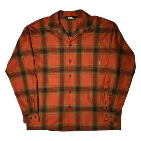 OPEN COLLREAD OMBRE SHIRT ORANGE