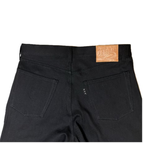 HARDEE "ARD BLACK DENIM"-WIDE TAPERED PANTS BLACK