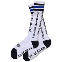 HARDEE "NAY KICKS KICKS"-JACQUARD LONG SOX WHITE