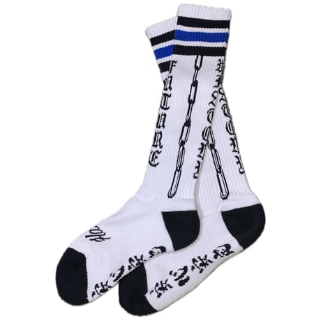 HARDEE "NAY KICKS KICKS"-JACQUARD LONG SOX WHITE