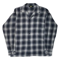 OPEN COLLREAD OMBRE SHIRT GRAY