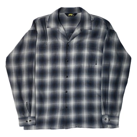 OPEN COLLREAD OMBRE SHIRT GRAY