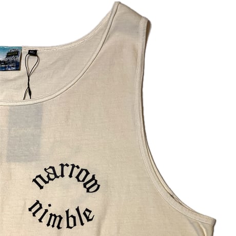 HARDEE "NARROW NIMBLE TANK"-TANK TOP IVORY