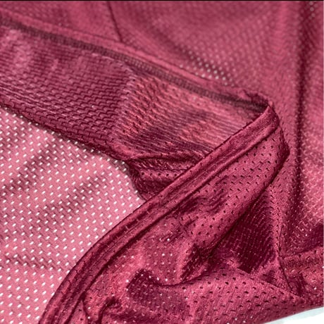 "HC LOGO"-S/S MESH GAME SHIRT BURGUNDY