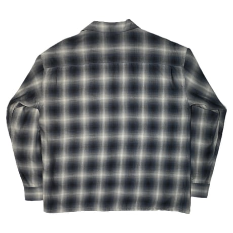 OPEN COLLREAD OMBRE SHIRT GRAY