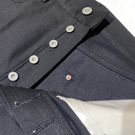 HARDEE "TRUE FORM"-5POCKET DENIM PANTS BLACK