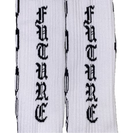 HARDEE "NAY KICKS KICKS"-JACQUARD LONG SOX WHITE