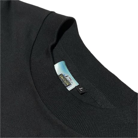 HARDEE "RUBBER TAG"-CREW NECK L/S T-SHIRT BLACK