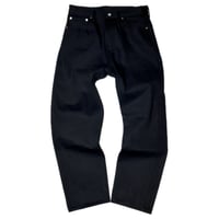 HARDEE "ARD BLACK DENIM"-WIDE TAPERED PANTS BLACK
