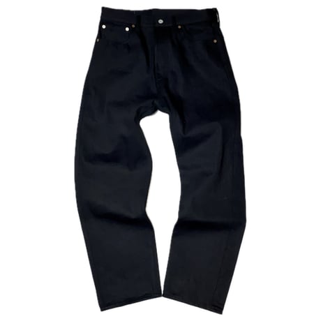 HARDEE "ARD BLACK DENIM"-WIDE TAPERED PANTS BLACK