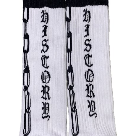 HARDEE "NAY KICKS KICKS"-JACQUARD LONG SOX WHITE