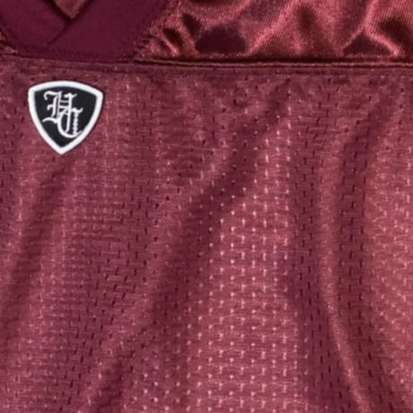 "HC LOGO"-S/S MESH GAME SHIRT BURGUNDY