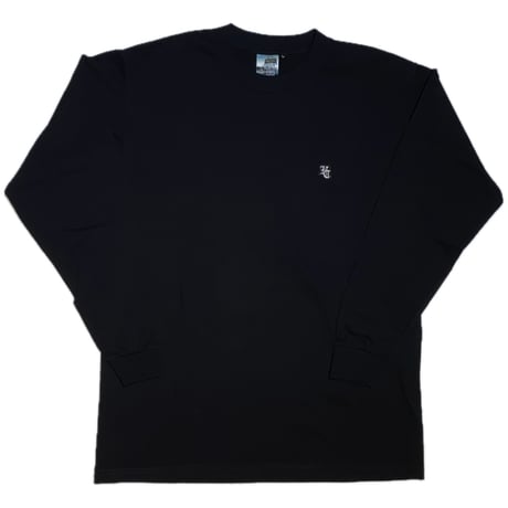 HARDEE "DN"-CREW NECK L/S T-SHIRT BLACK