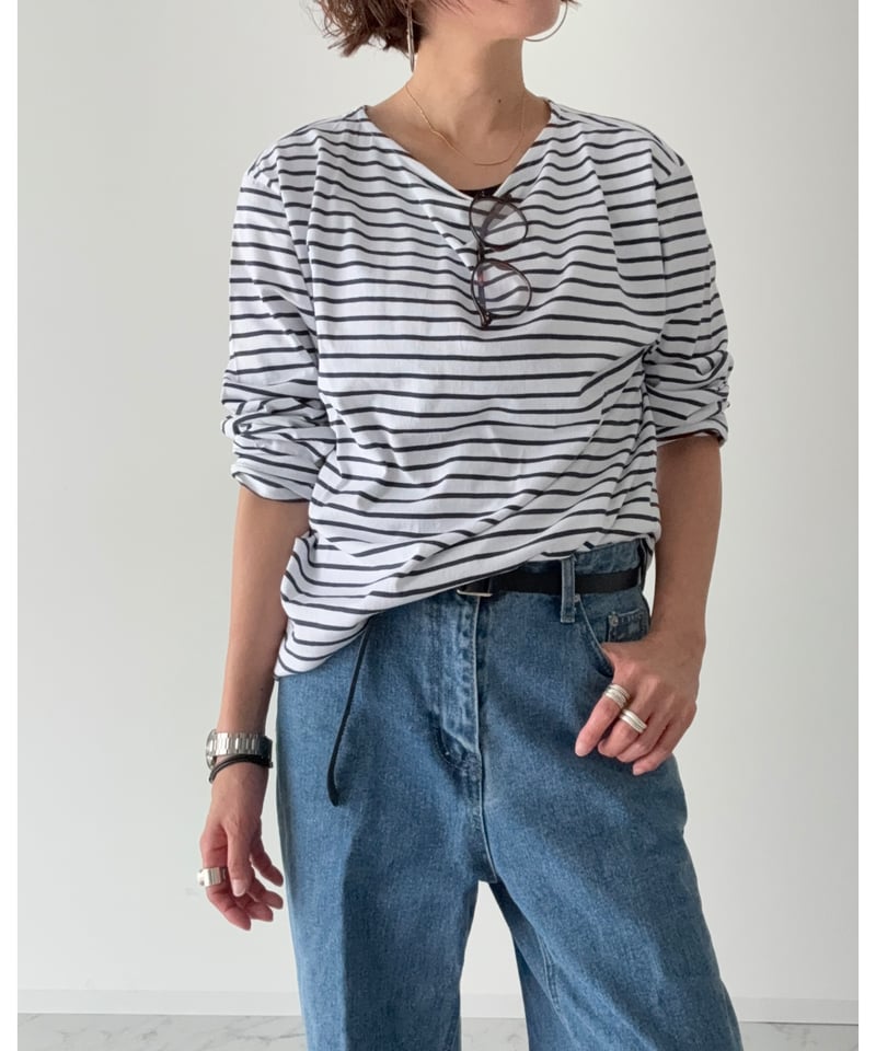 トップス relaxing border pattern cutsew basic border cutsew | Un sourire.