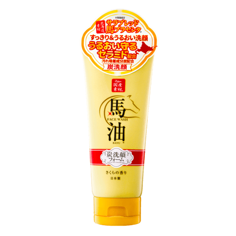 リシャン 馬油＆炭洗顔フォーム（さくらの香り）130g