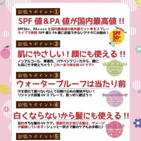 リシャン 大容量ＵＶスプレー（フルーティフローラルの香り） 250g