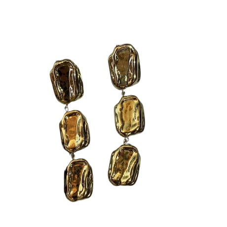 gold bloc earring