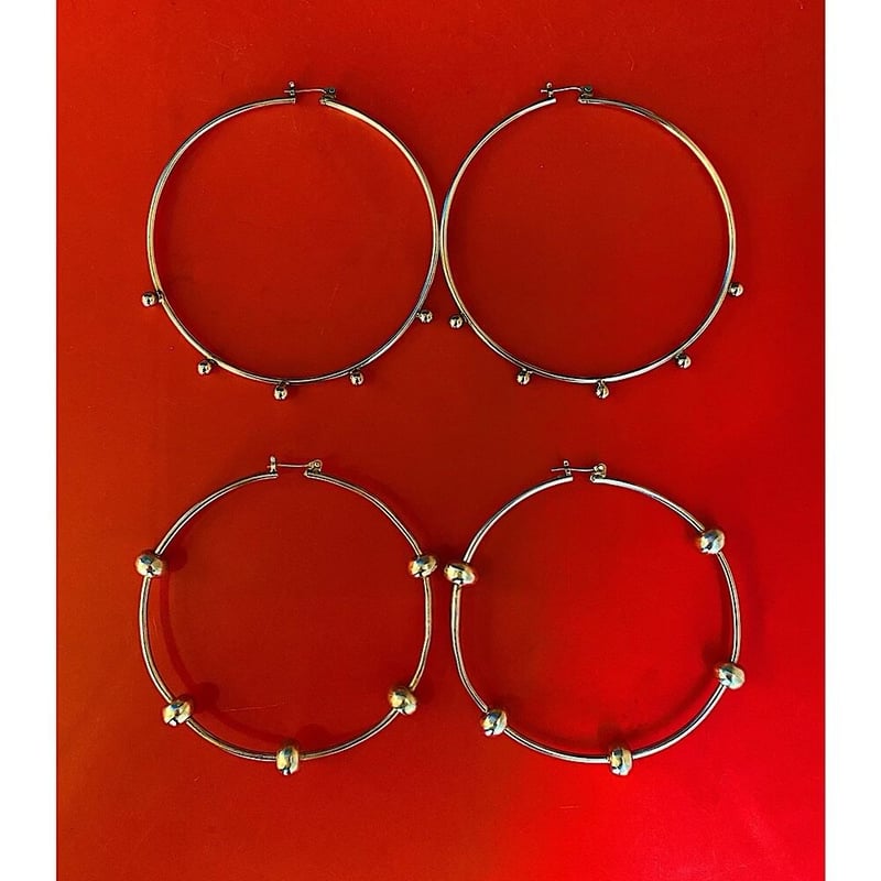 silver hoop Pierce 1 | YUZUNA_accessory