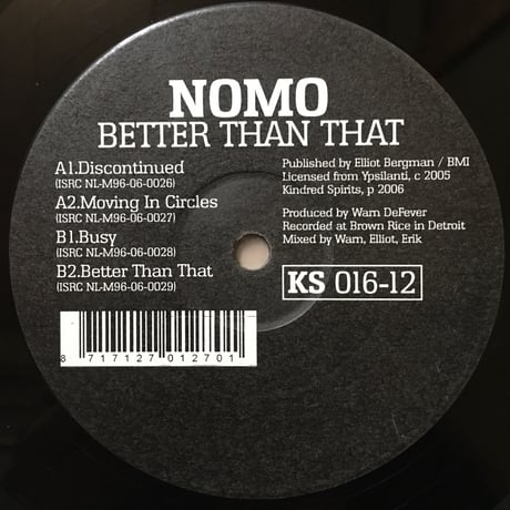 Better Than That / Nomo [Used / 12]