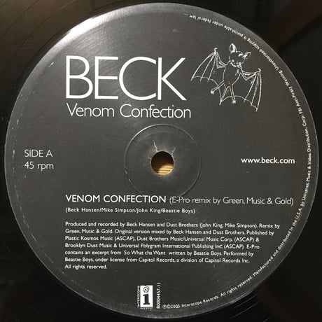 Venom Confection E-Pro Remixes / Beck [Used / 12]