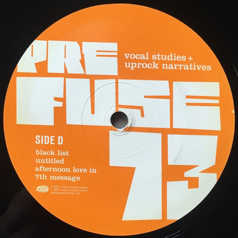 Vocal Studies+Uprock Narratives / Prefuse 73 [U