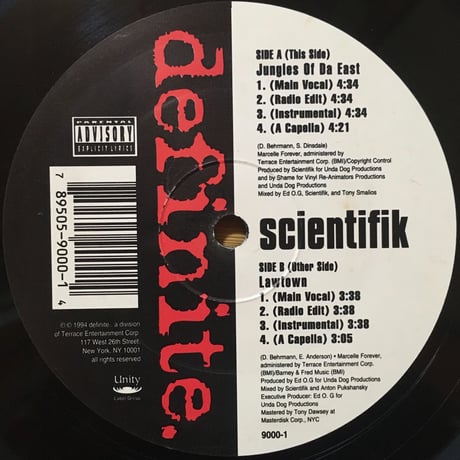 Jungles Of Da East  / Scientifik [Used /12]