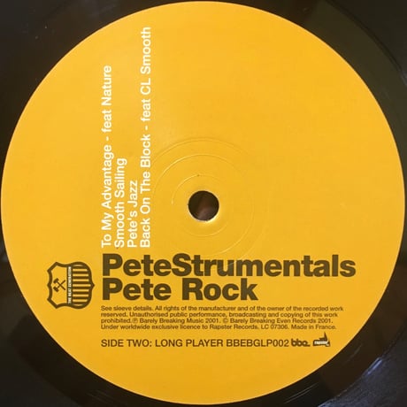 Petestrumentals / Pete Rock [Used / 2LP]