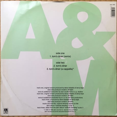 Tom's Diner Remix / D.N.A. Feat Suzanne Vega [Used / 12]