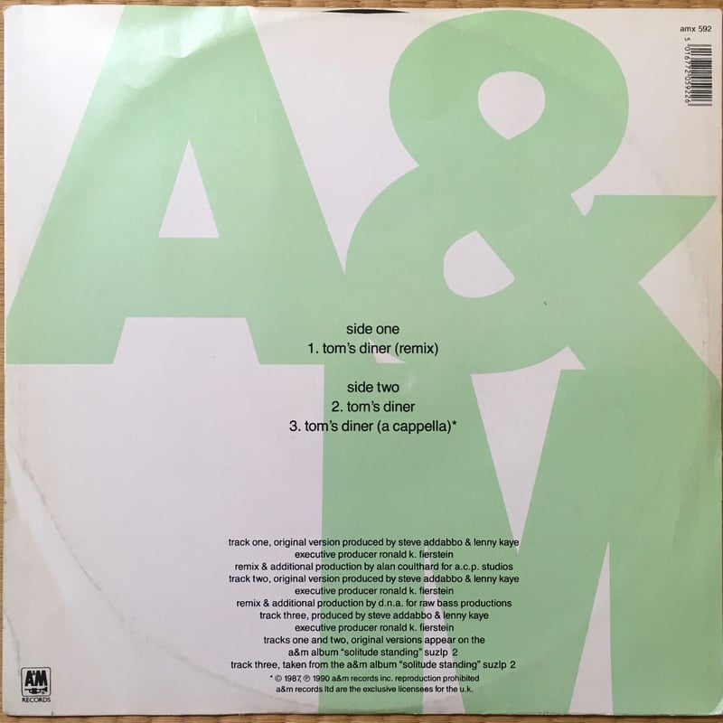 Tom's Diner Remix / D.N.A. Feat Suzanne Vega [U