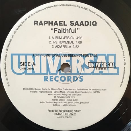 Faithful / Raphael Saadiq [Used / 12]