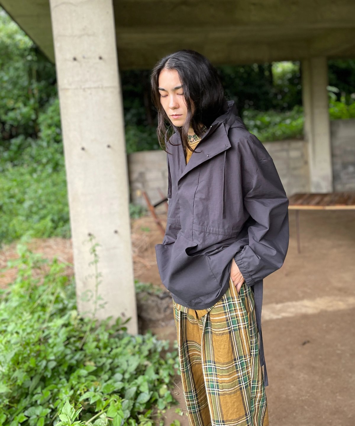onta 13aw まもる チェックパンツ