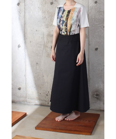 sk-15B / black navy skirt