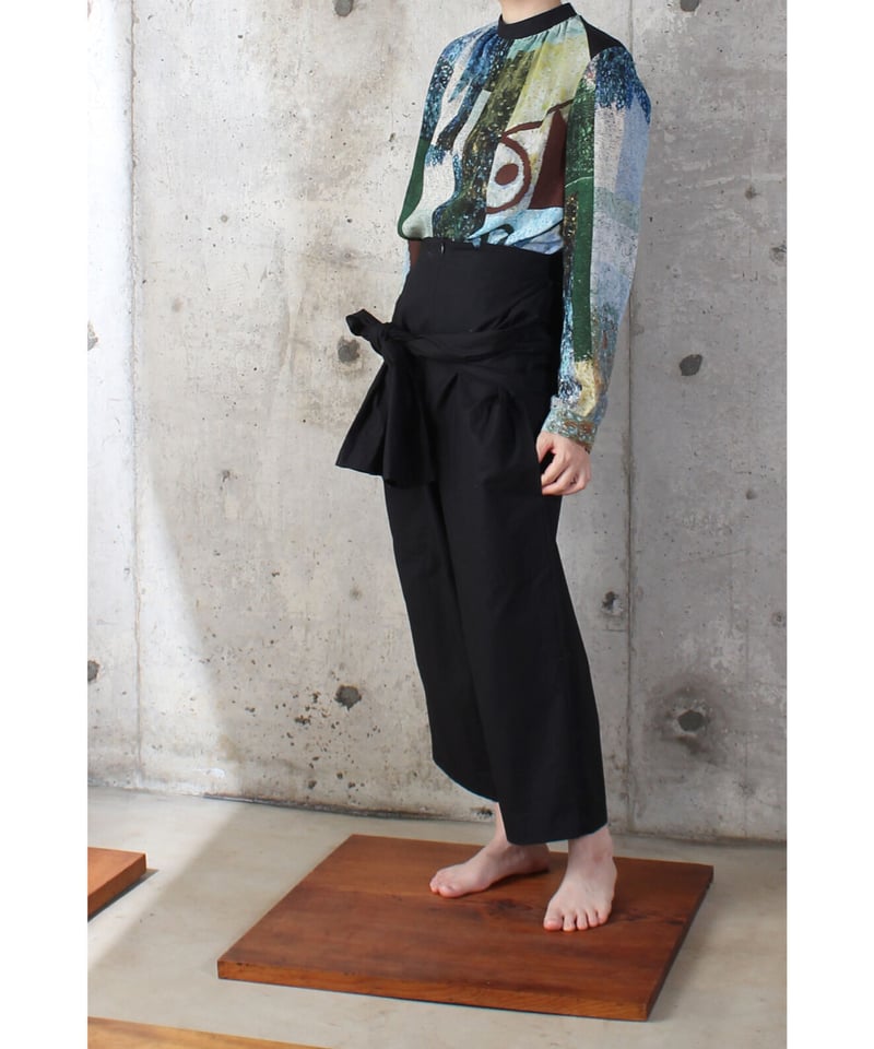 black sode pants | ohta store