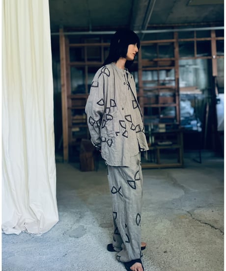 pt-49B brown gray shisyu pants