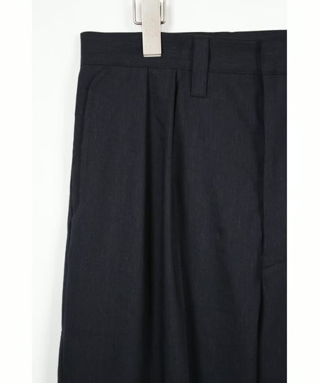 pt-48N navy pleats pants