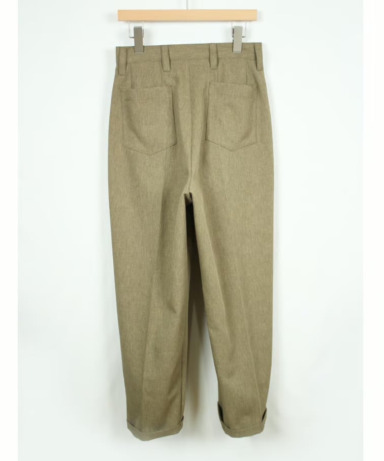 pt-48K khaki pleats pants | ohta store