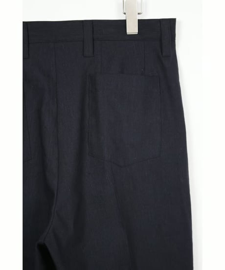 pt-48N navy pleats pants