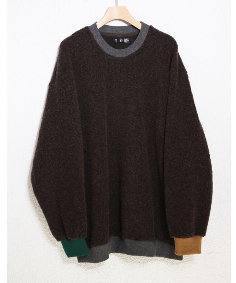 cs-46D / dark brown boa sweat | ohta store