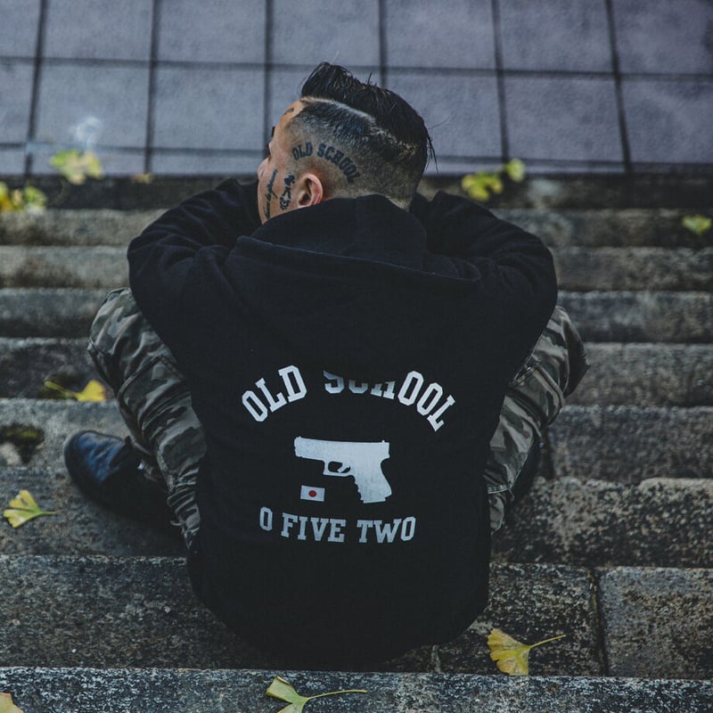 OLD SCHOOL / oz ZIP HOOD / BLACK KAMAKAZY