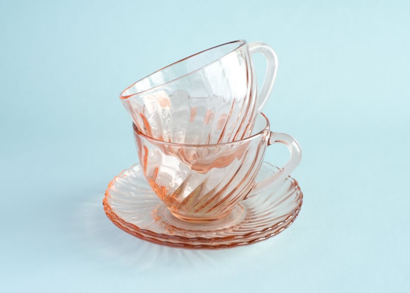 DeadStock】Arcoroc France Cup & Saucer | Brown