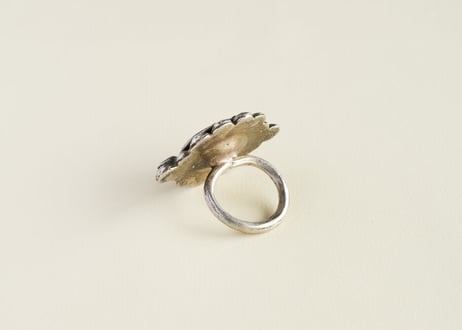 【Antique】Afghanistan Silver Ring (Glass)
