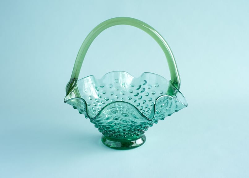 フェントン アメリカ ビンテージ バスケット ホブネイル フェントン